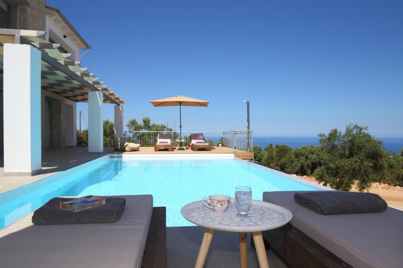 Tsakmakis Villas Luxury- Panoramic Sea View - Lefkada ซูกาเลดส์ ภายนอก รูปภาพ